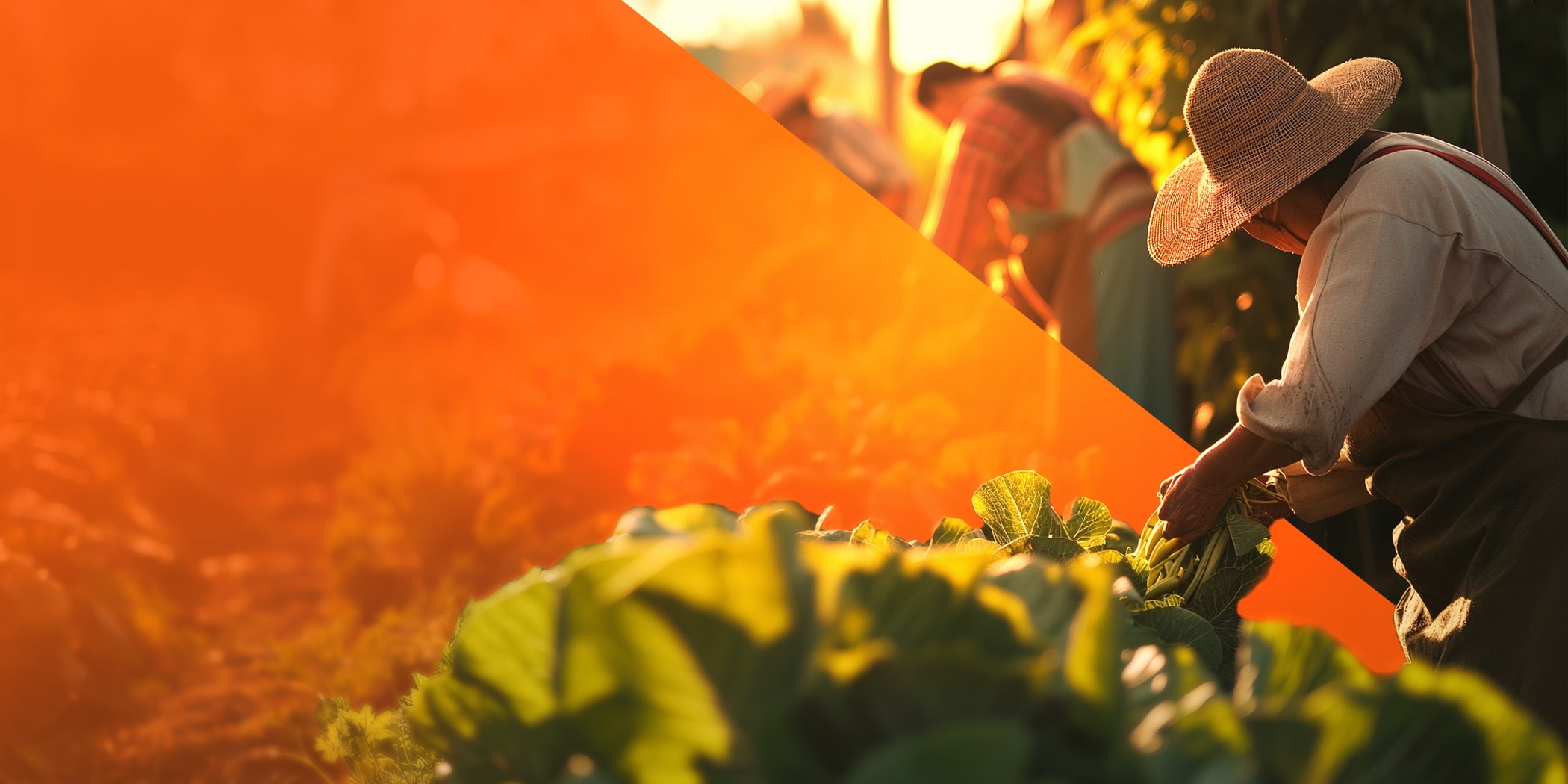 A farmer from an agribusiness manpower company arranging crops for prepare for agrimanufacturing production