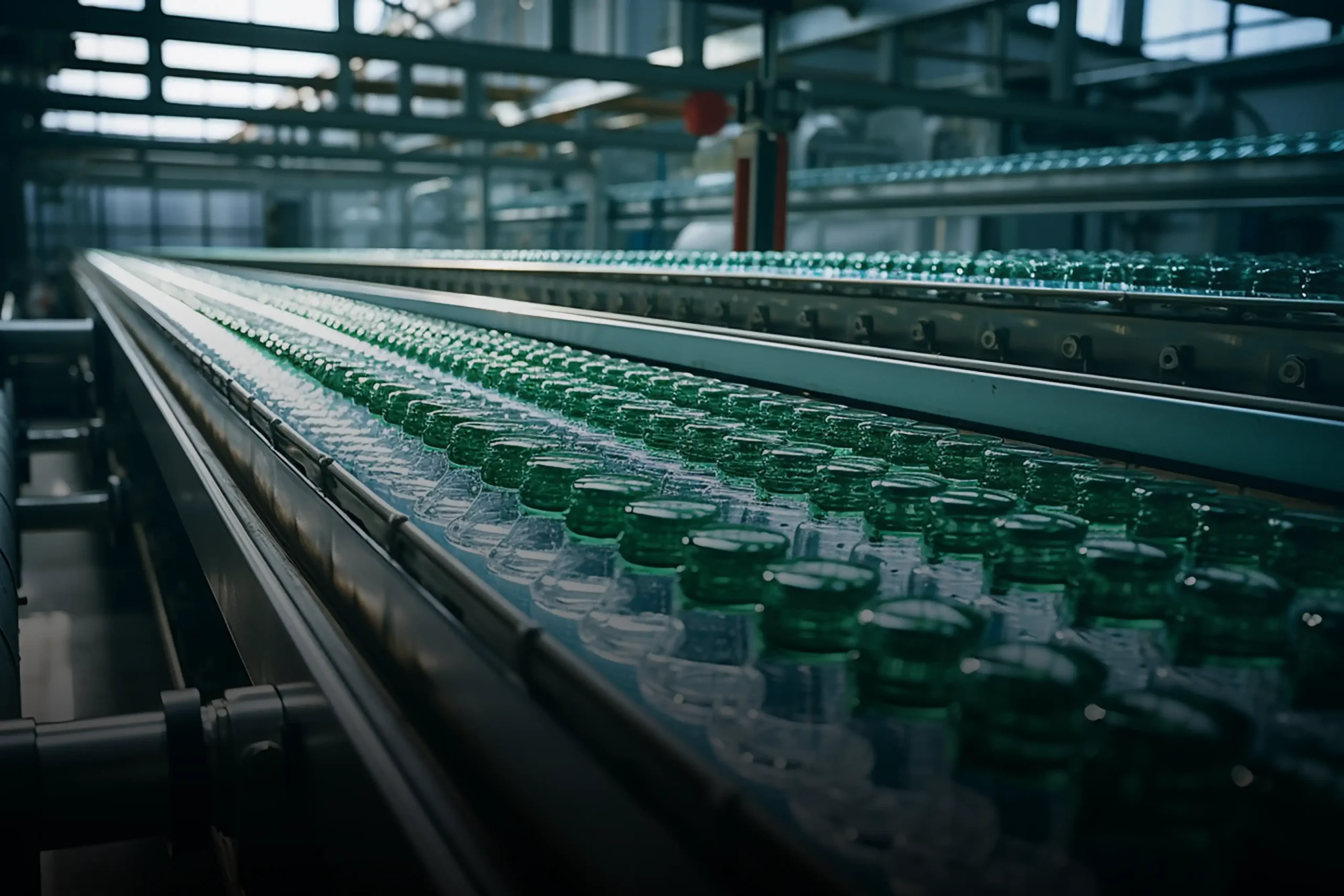 A process of producing empty glass bottles of a toll manufacturing company for Agribusiness sector