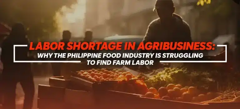 Agricultural workers handling fresh produce amid a labor shortage in the Philippine food industry